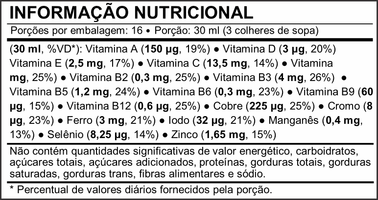 Informação Nutricional - AMARGO
